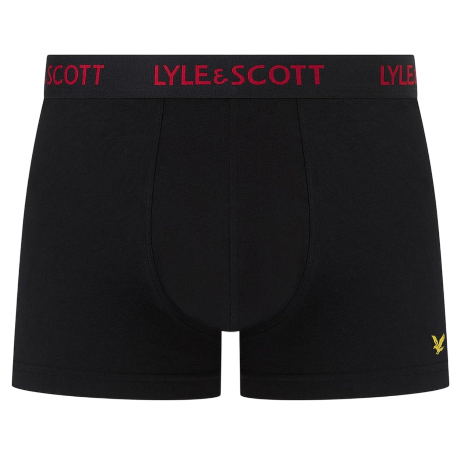 Black - Side - Lyle & Scott Mens Core Plain Boxer Shorts (Pack of 5)