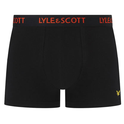Black - Pack Shot - Lyle & Scott Mens Core Plain Boxer Shorts (Pack of 5)
