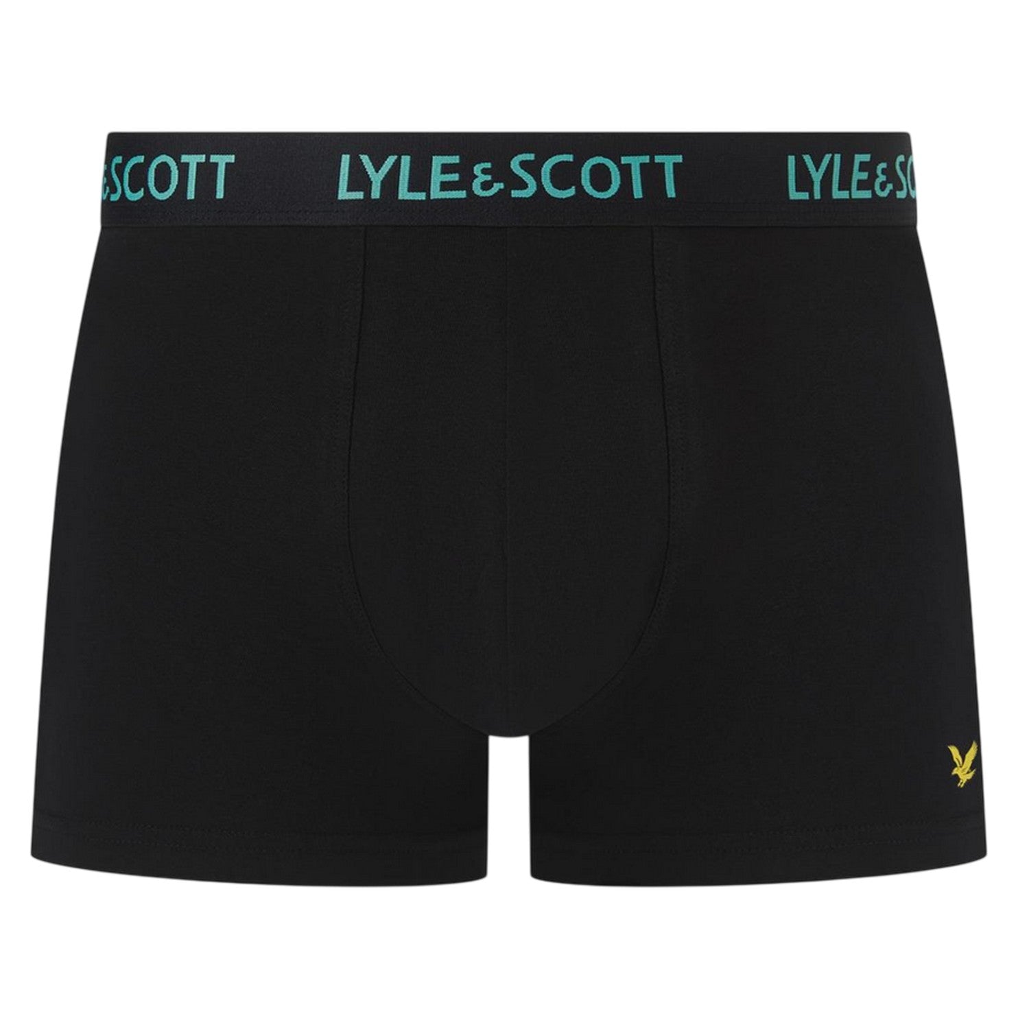 Black - Close up - Lyle & Scott Mens Core Plain Boxer Shorts (Pack of 5)