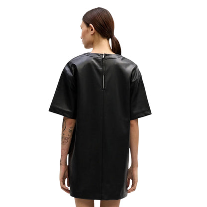 Black - Back - Calvin Klein Womens-Ladies Short-Sleeved T-Shirt Dress
