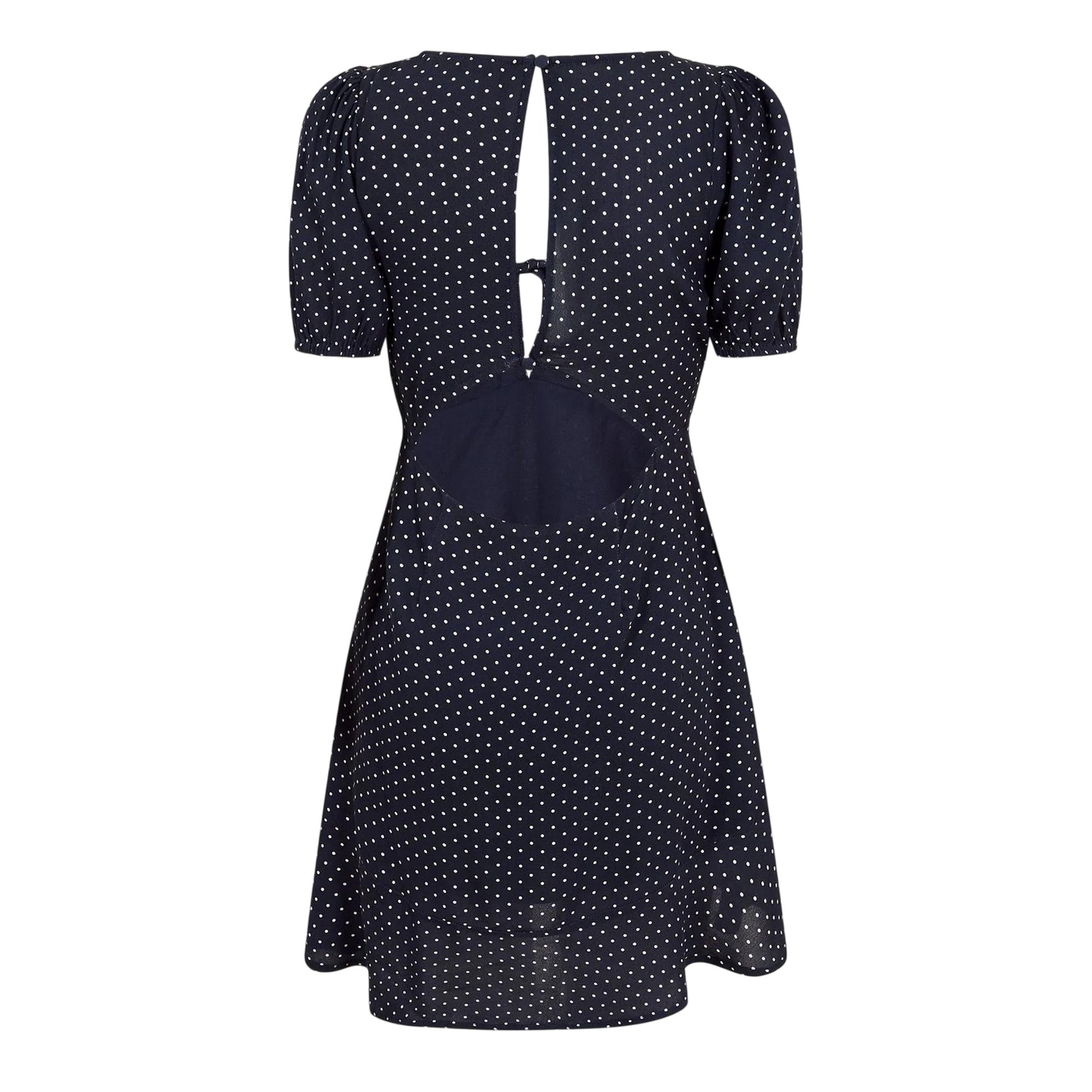 Navy - Back - Jack Wills Womens-Ladies Polka Dot Mini Dress