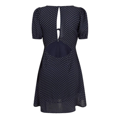 Navy - Back - Jack Wills Womens-Ladies Polka Dot Mini Dress