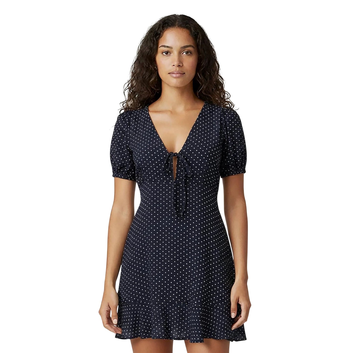 Navy - Side - Jack Wills Womens-Ladies Polka Dot Mini Dress