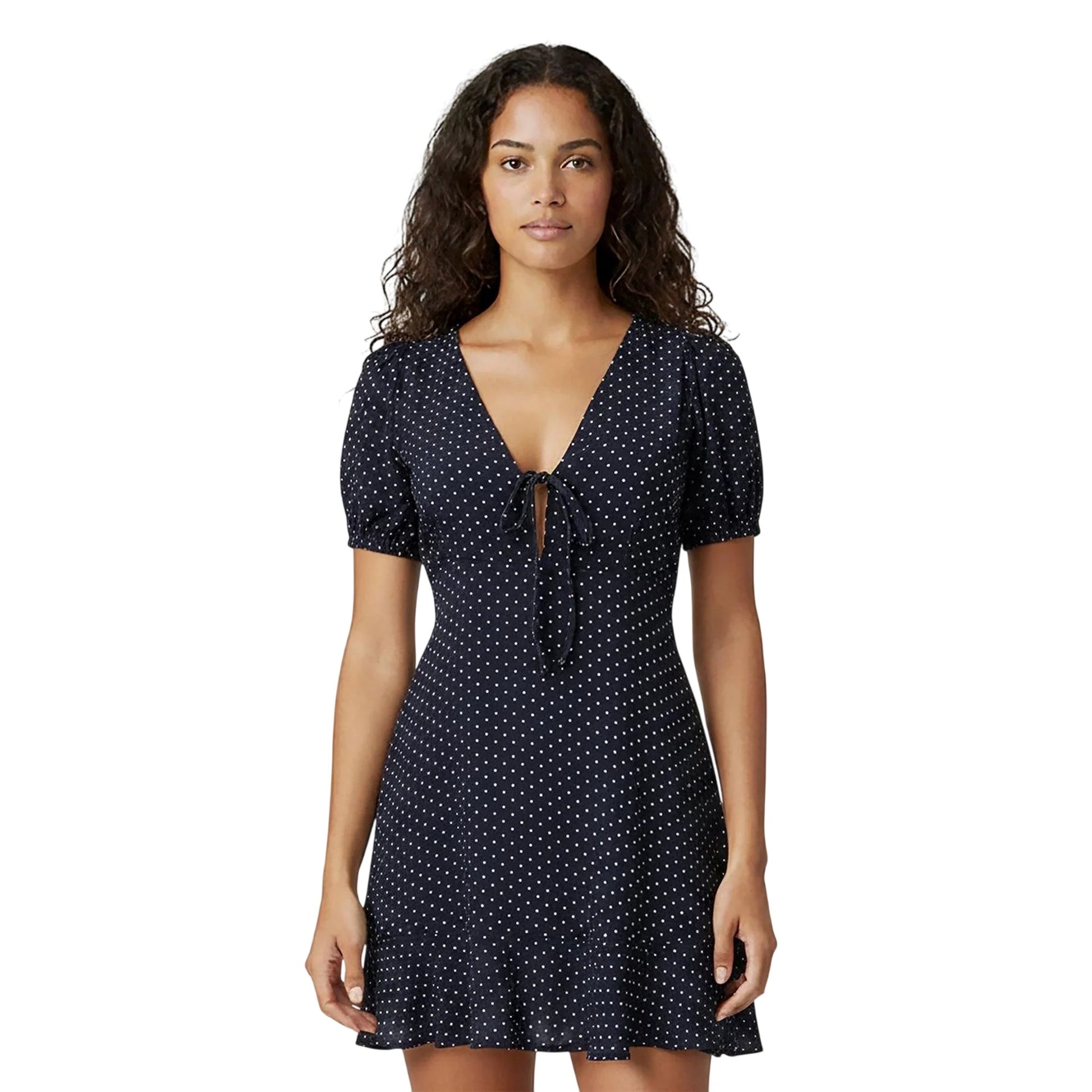 Navy - Side - Jack Wills Womens-Ladies Polka Dot Mini Dress