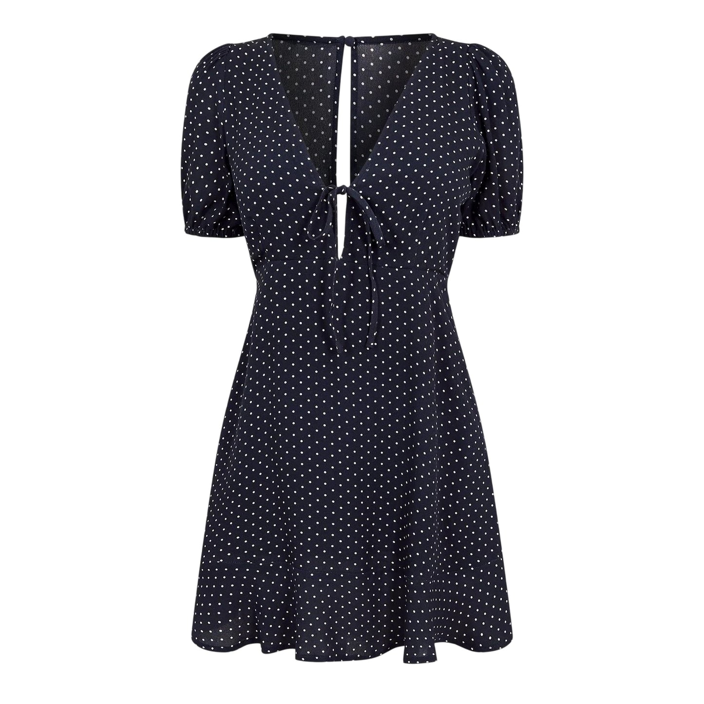 Navy - Front - Jack Wills Womens-Ladies Polka Dot Mini Dress