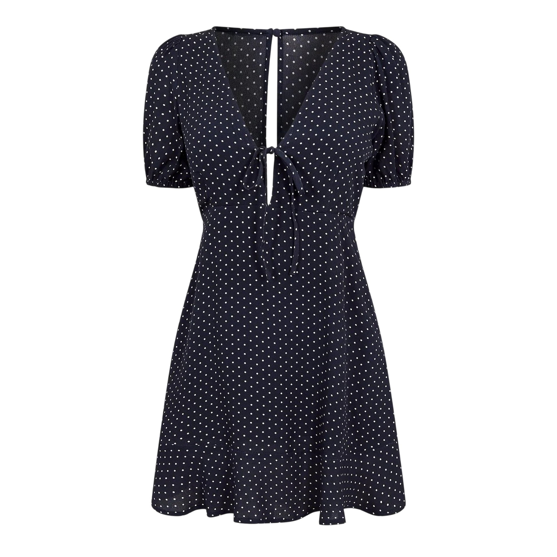 Navy - Front - Jack Wills Womens-Ladies Polka Dot Mini Dress