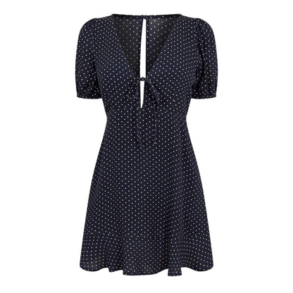 Navy - Front - Jack Wills Womens-Ladies Polka Dot Mini Dress
