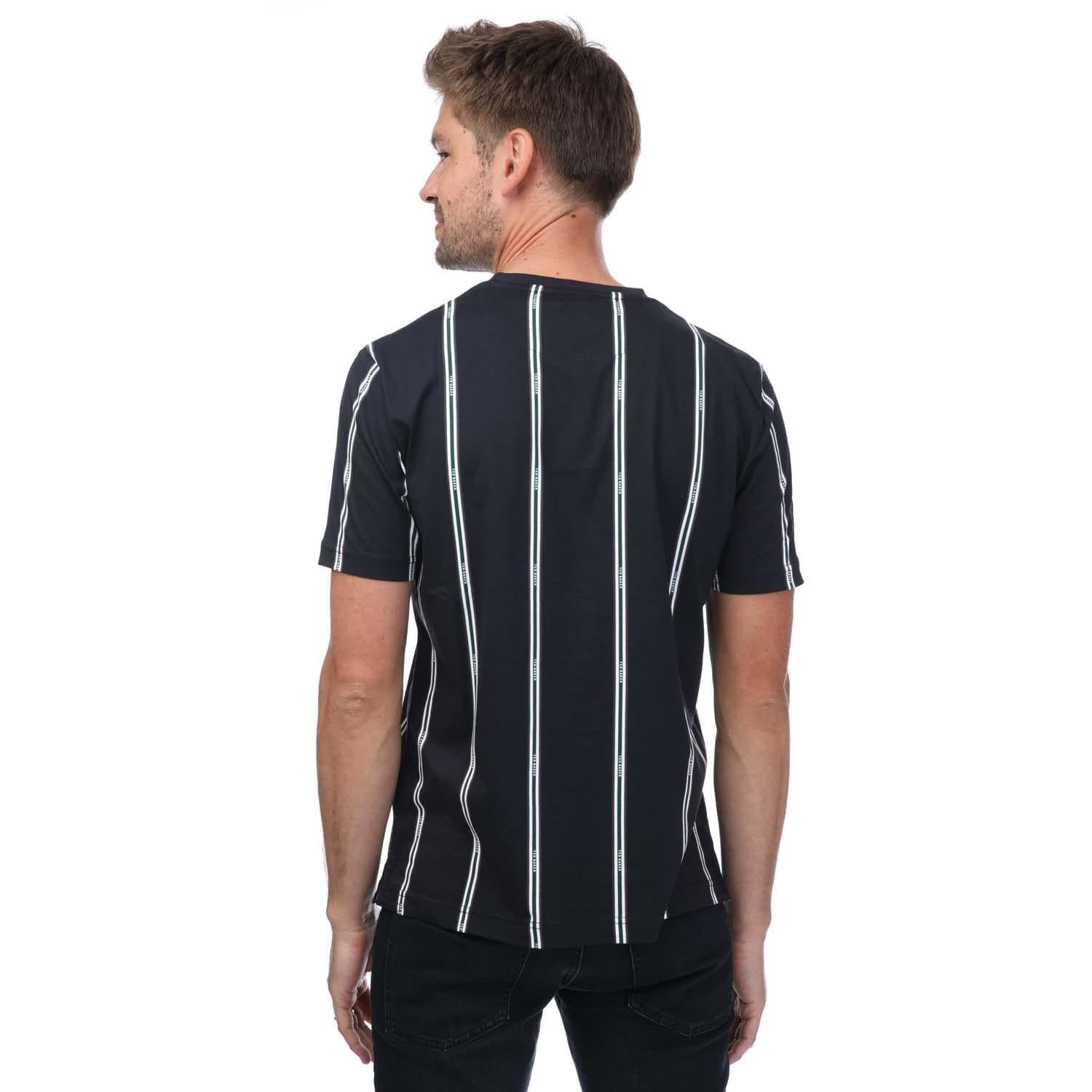 Navy - Back - Ted Baker Unisex Adult Amson Striped Short-Sleeved T-Shirt