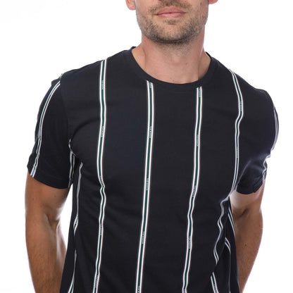 Navy - Side - Ted Baker Unisex Adult Amson Striped Short-Sleeved T-Shirt