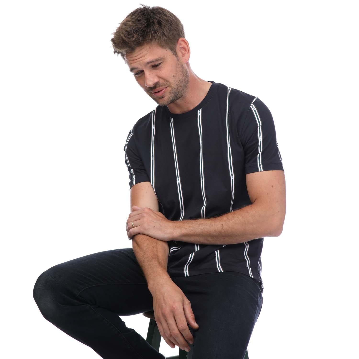 Navy - Lifestyle - Ted Baker Unisex Adult Amson Striped Short-Sleeved T-Shirt