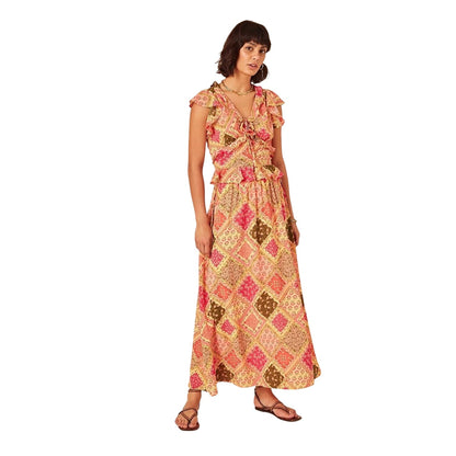 Multicoloured - Side - Nobody´s Child Womens-Ladies Patchwork A-line Maxi Skirt