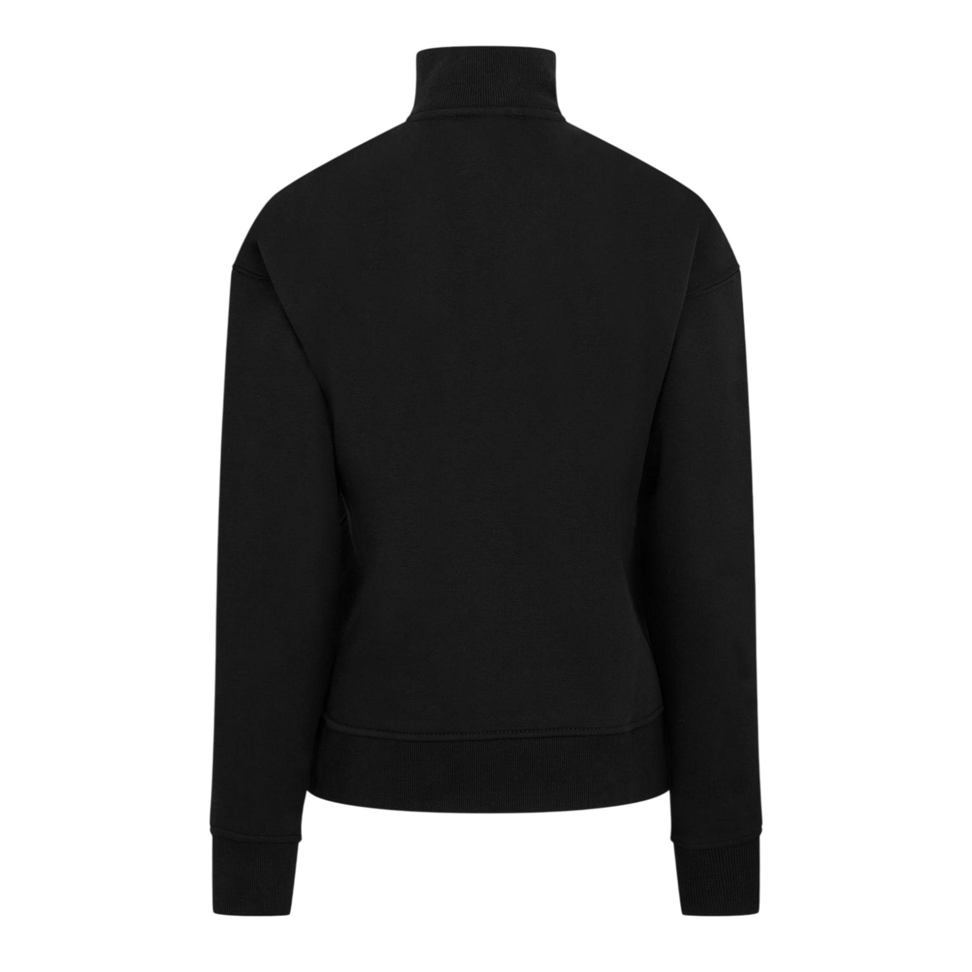 Black - Back - USA Pro Womens-Ladies Quarter Zip Sweatshirt