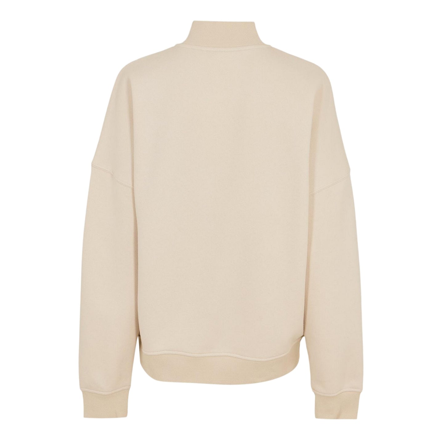 Cream - Back - USA Pro Womens-Ladies Quarter Zip Sweatshirt
