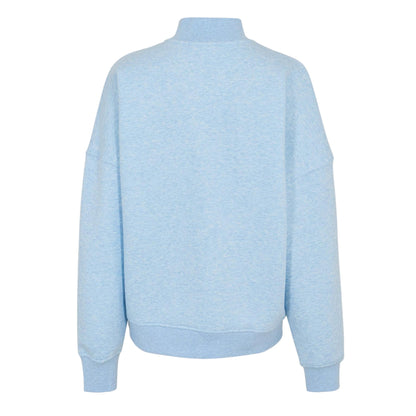 Blue Marl - Back - USA Pro Womens-Ladies Quarter Zip Sweatshirt