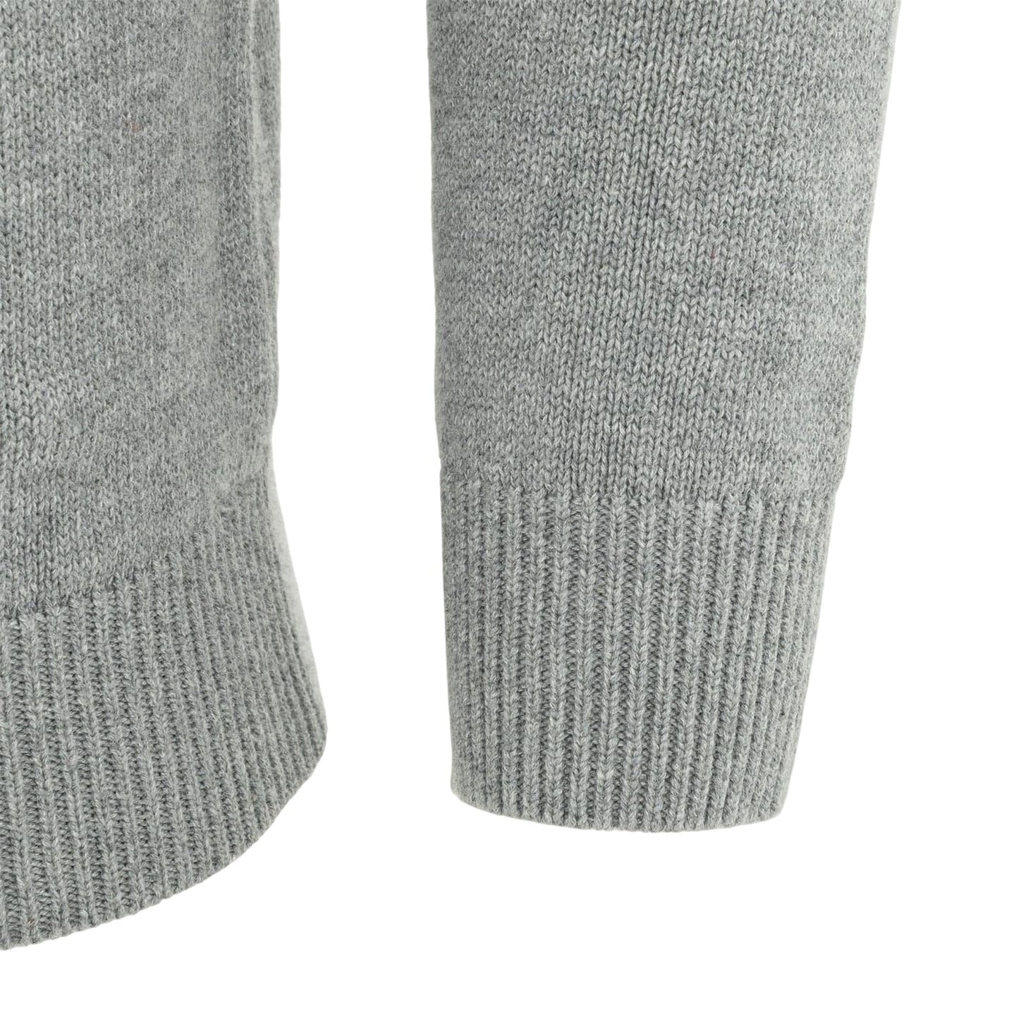 Grey - Side - Firetrap Mens Cotton Quarter Zip Snug Fit Casual Jumper