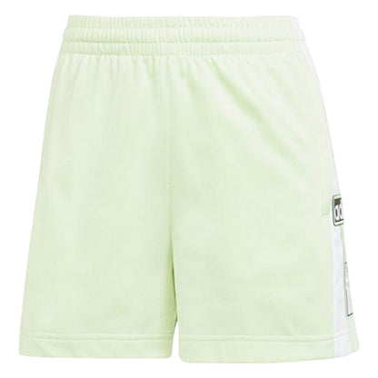 Green - Front - Adidas Womens-Ladies Adibreak Side Stripe Shorts