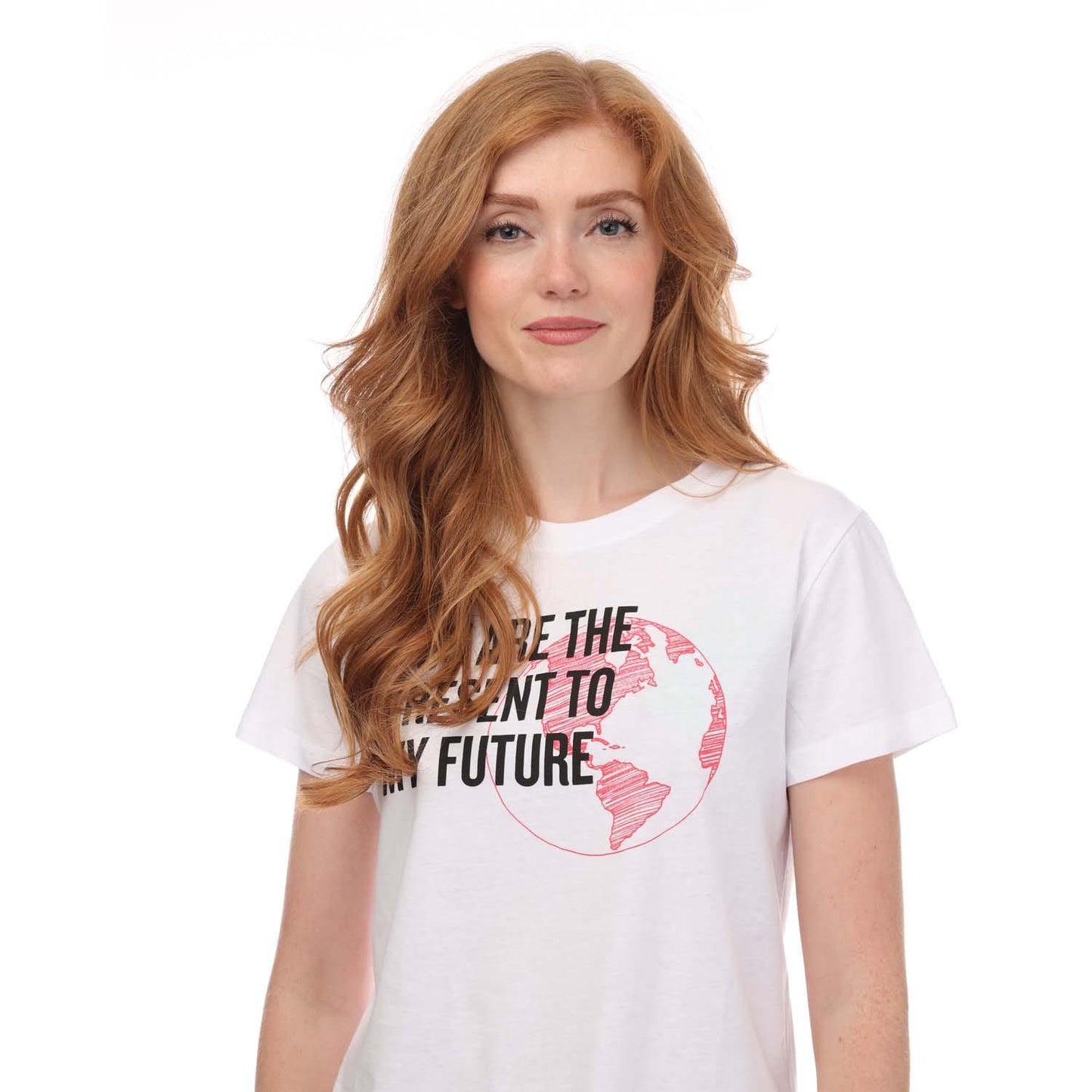 White - Side - Armani Womens-Ladies Regular T-Shirt