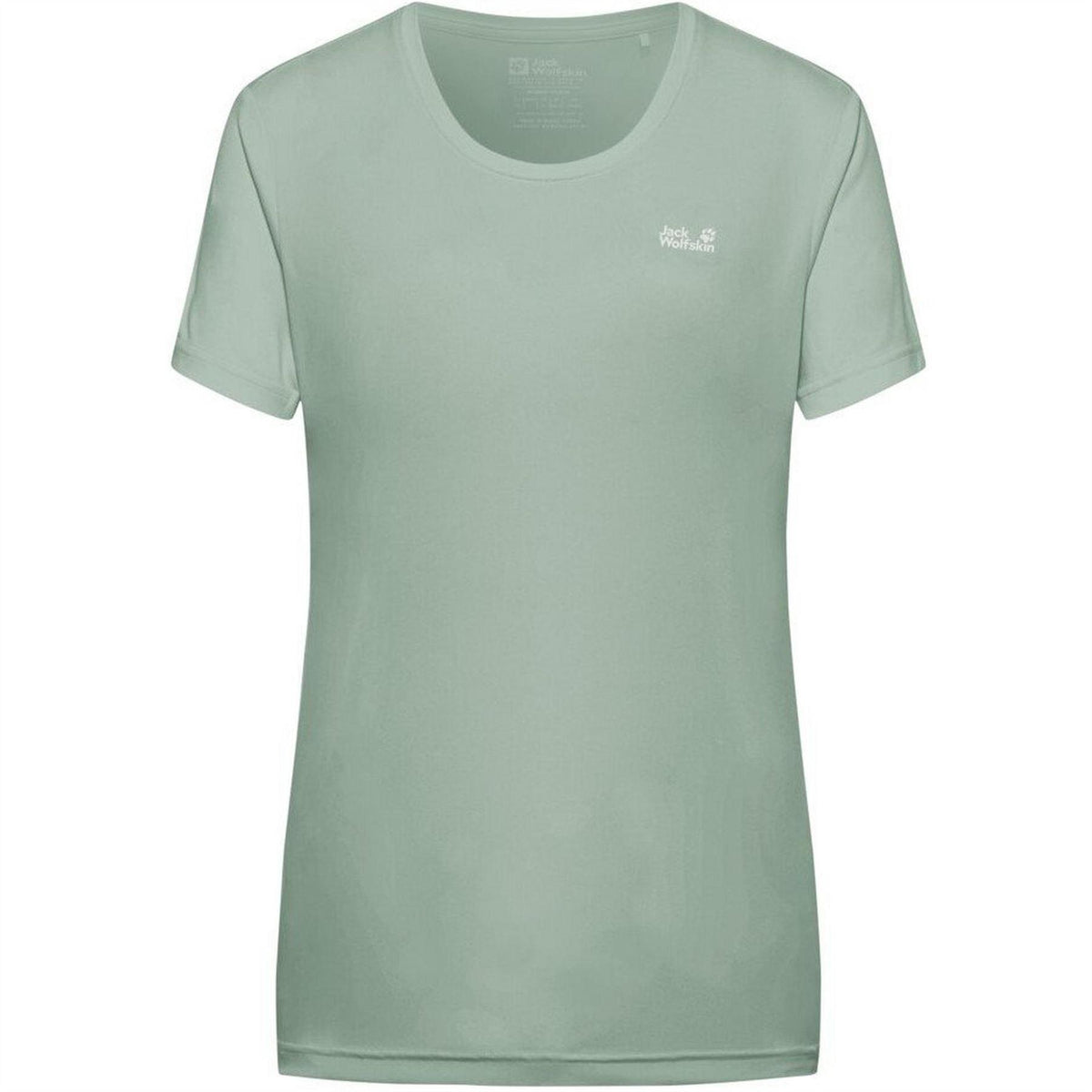 Green - Front - Jack Wolfskin Womens-Ladies Tech Regular T-Shirt