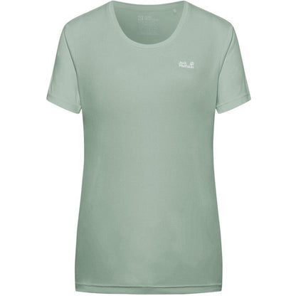 Green - Front - Jack Wolfskin Womens-Ladies Tech Regular T-Shirt
