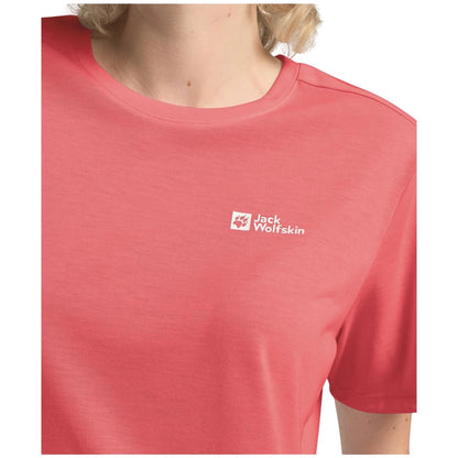 Coral - Side - Jack Wolfskin Womens-Ladies Tech Regular T-Shirt