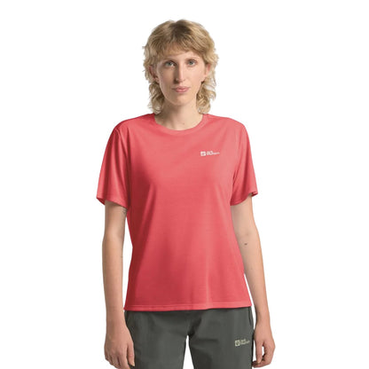 Coral - Lifestyle - Jack Wolfskin Womens-Ladies Tech Regular T-Shirt