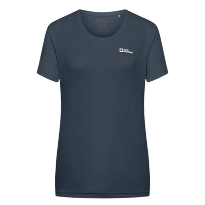 Midnight Blue - Front - Jack Wolfskin Womens-Ladies Tech Regular T-Shirt
