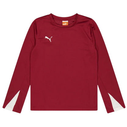 Red - Front - Puma Childrens-Kids Team Performance Long-Sleeved Training Top