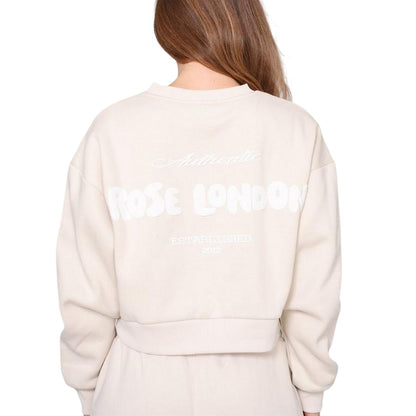 Summer Sand - Lifestyle - Rose London Womens-Ladies Authentic Relaxed Fit Crop Sweatshirt