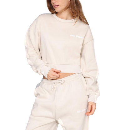 Summer Sand - Pack Shot - Rose London Womens-Ladies Authentic Relaxed Fit Crop Sweatshirt