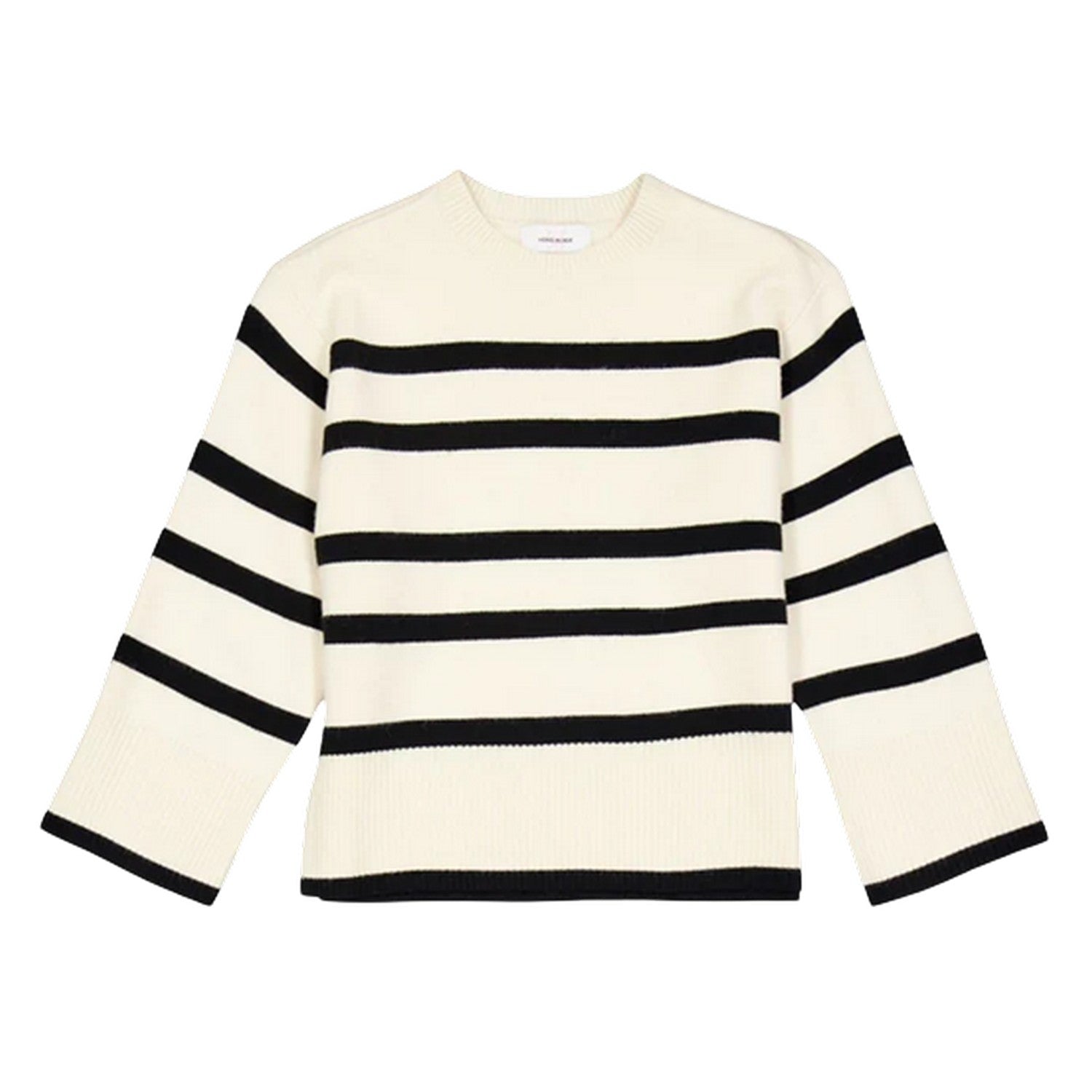 Birch-Black - Front - Vero Moda Childrens-Kids Saba Striped Regular Sweater Top