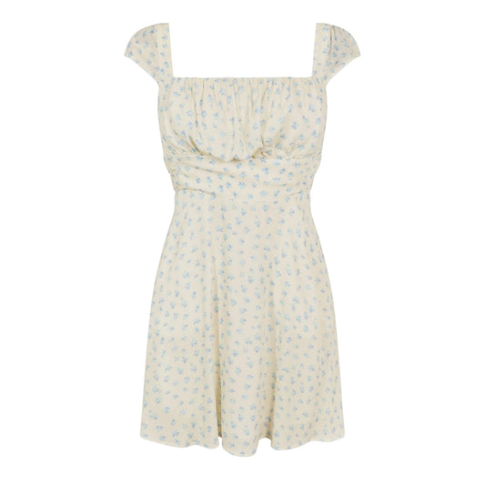 White - Front - Jack Wills Womens-Ladies Gathered Mini Dress