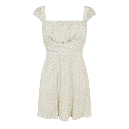 White - Front - Jack Wills Womens-Ladies Gathered Mini Dress