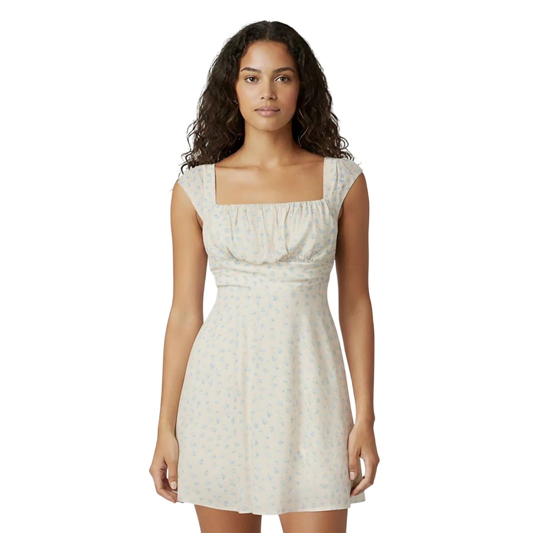 White - Side - Jack Wills Womens-Ladies Gathered Mini Dress
