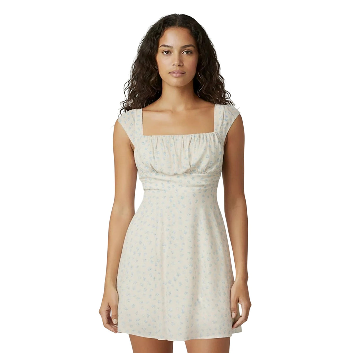 White - Side - Jack Wills Womens-Ladies Gathered Mini Dress