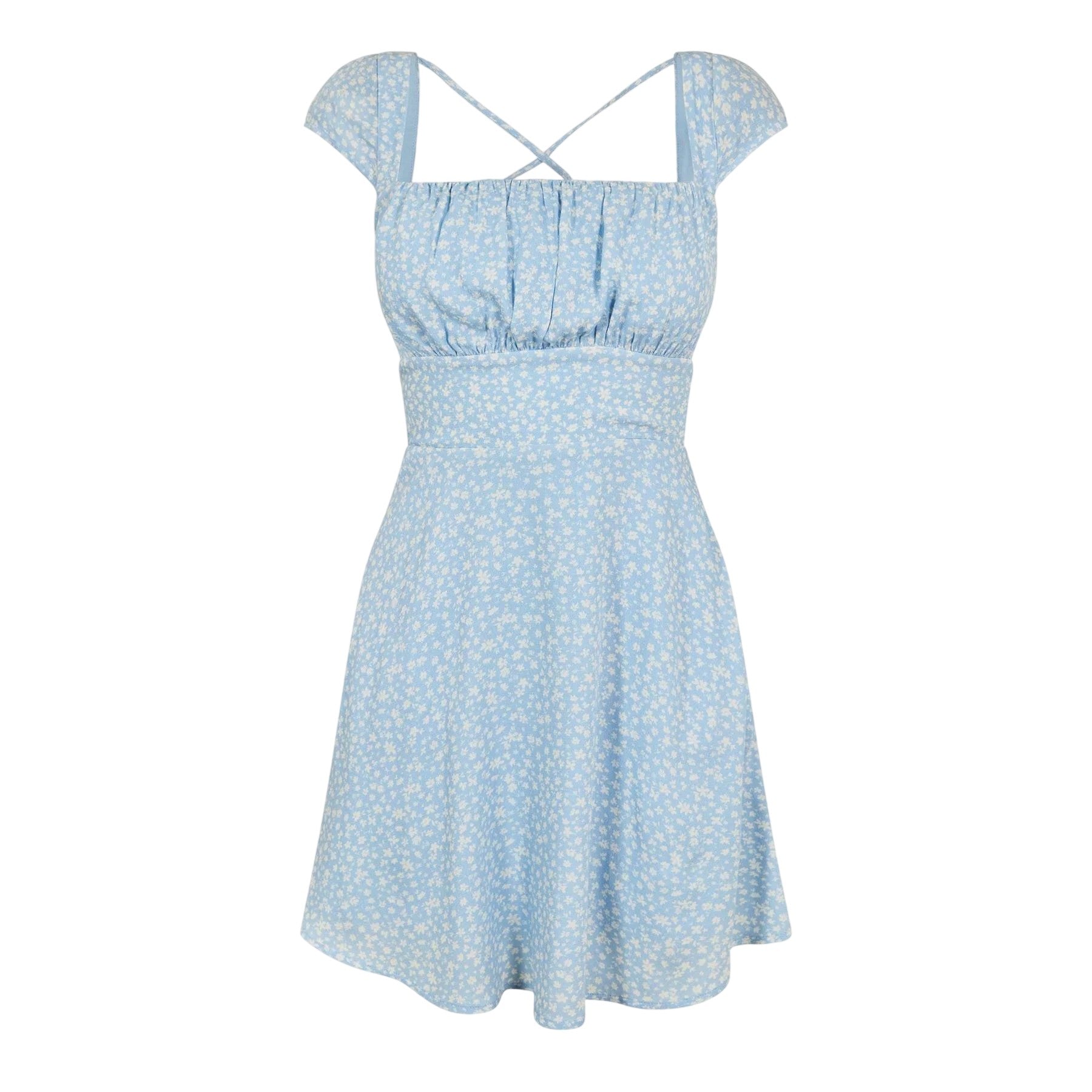 Blue - Front - Jack Wills Womens-Ladies Gathered Mini Dress