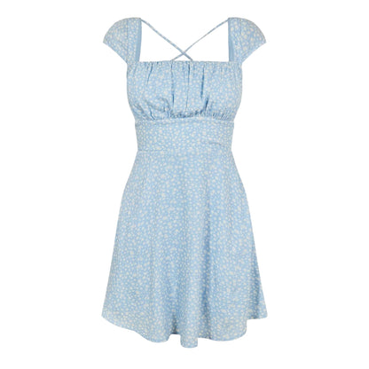 Blue - Front - Jack Wills Womens-Ladies Gathered Mini Dress