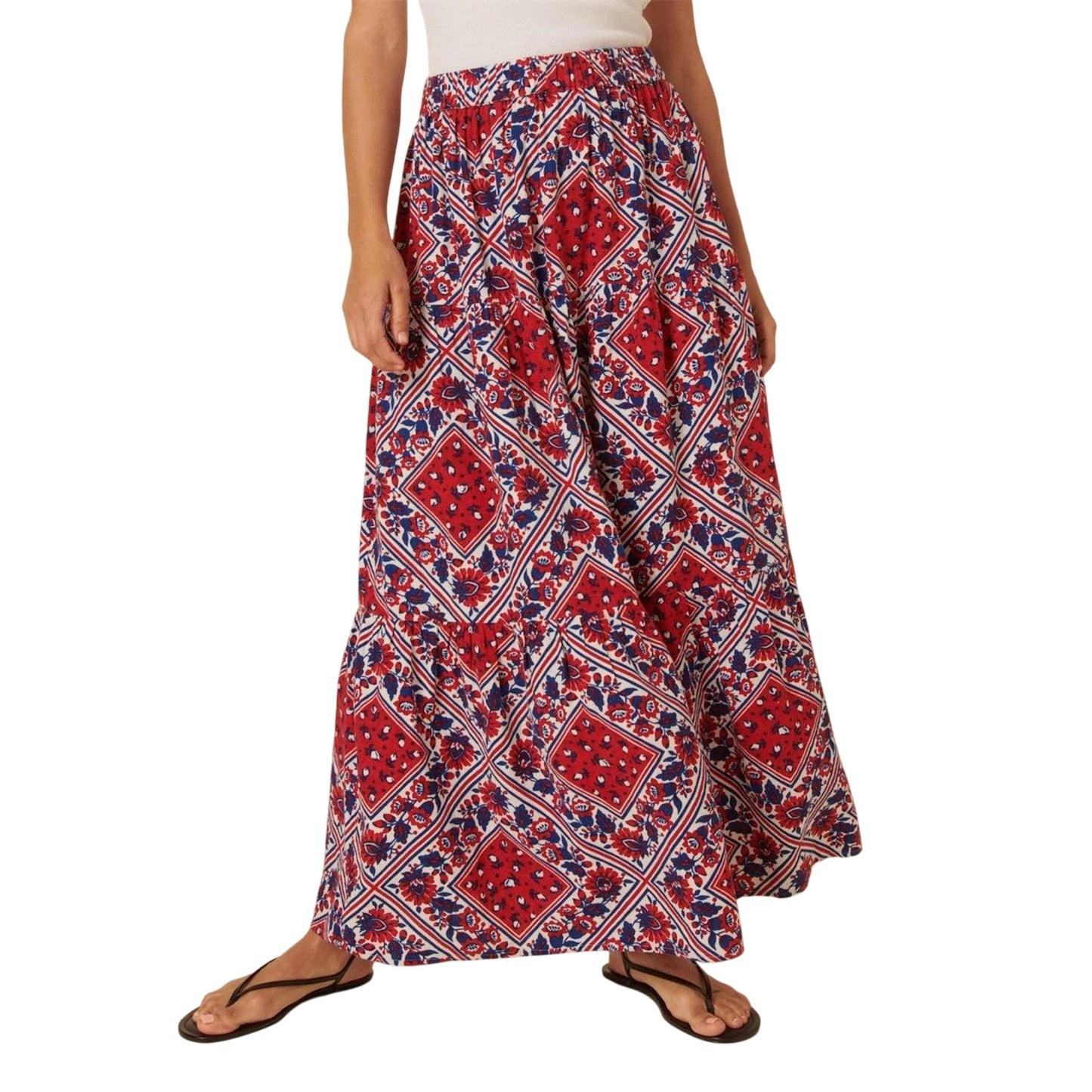 Multicoloured - Front - Nobody´s Child Womens-Ladies Teri Bandana Print Maxi Skirt