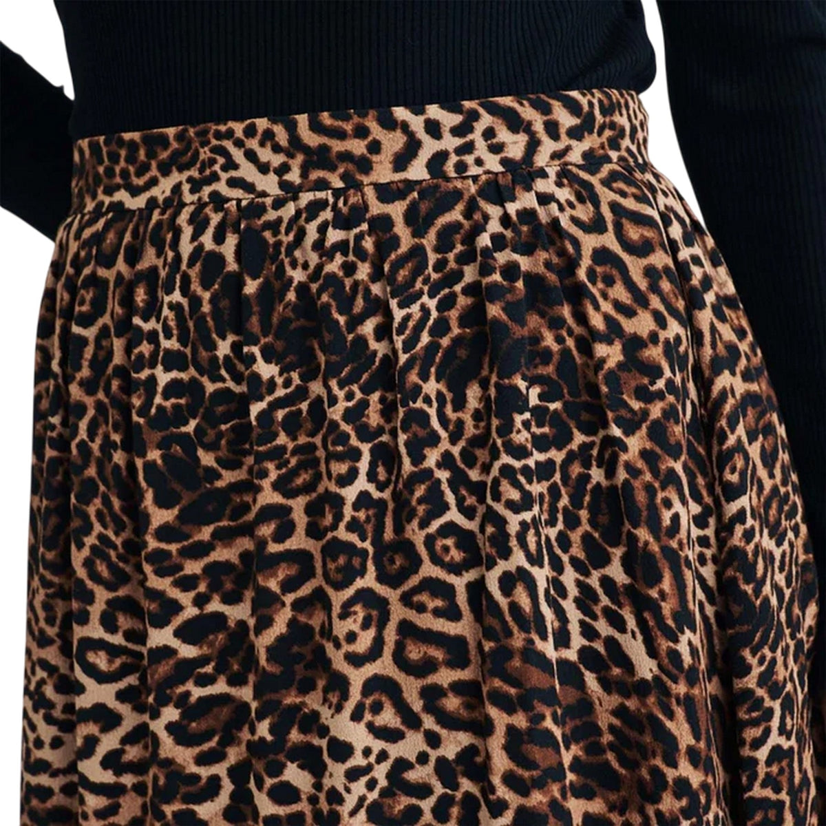Brown - Side - Nobody's Child Womens-Ladies Leopard Print High Waist Maxi Skirt