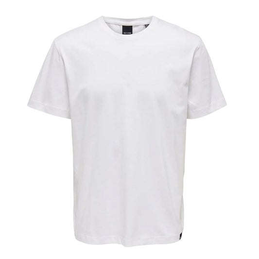 White - Front - Only and Sons Mens Max Life Crew Neck T-Shirt