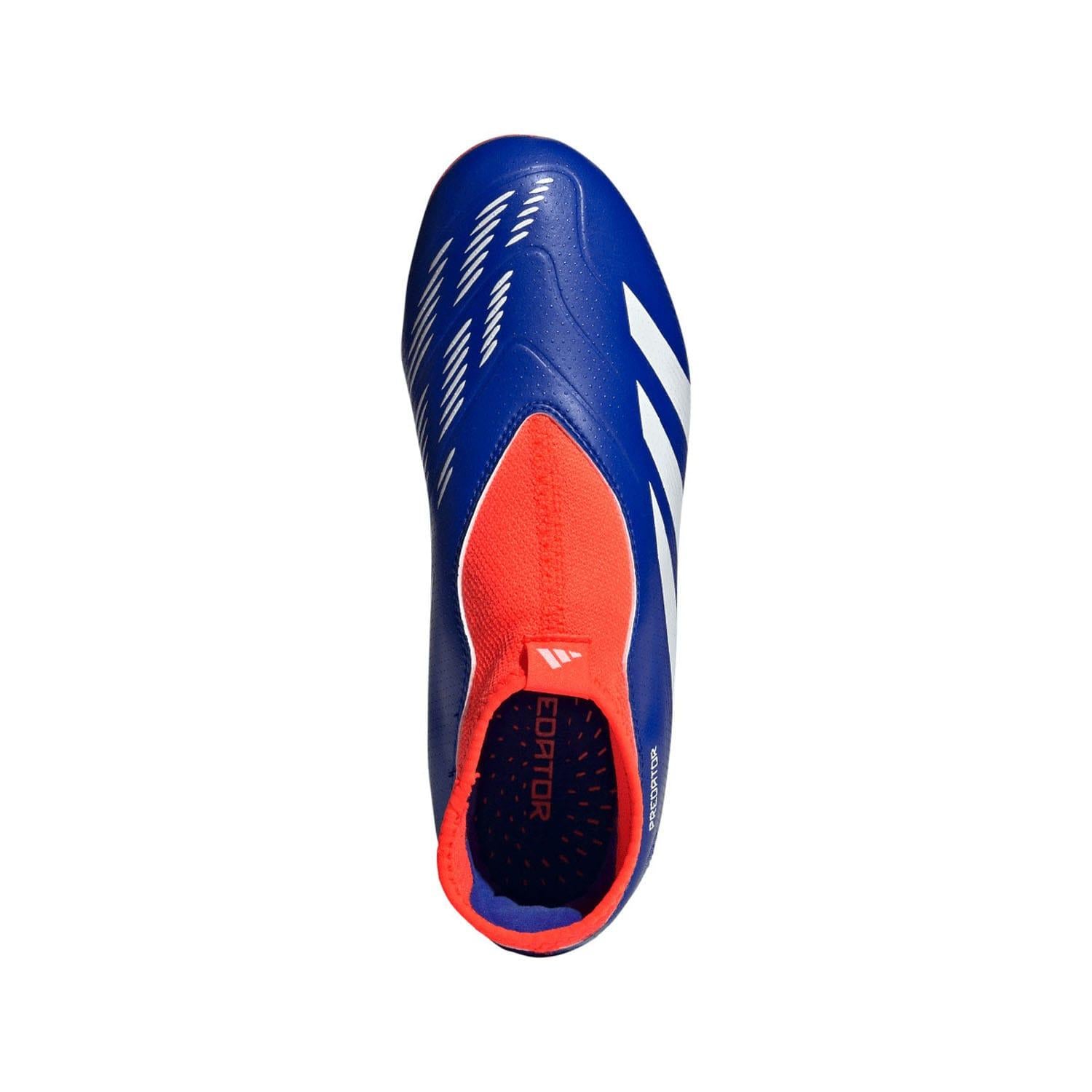 Blue - Side - Adidas Childrens-Kids Predator League Firm Ground Boots