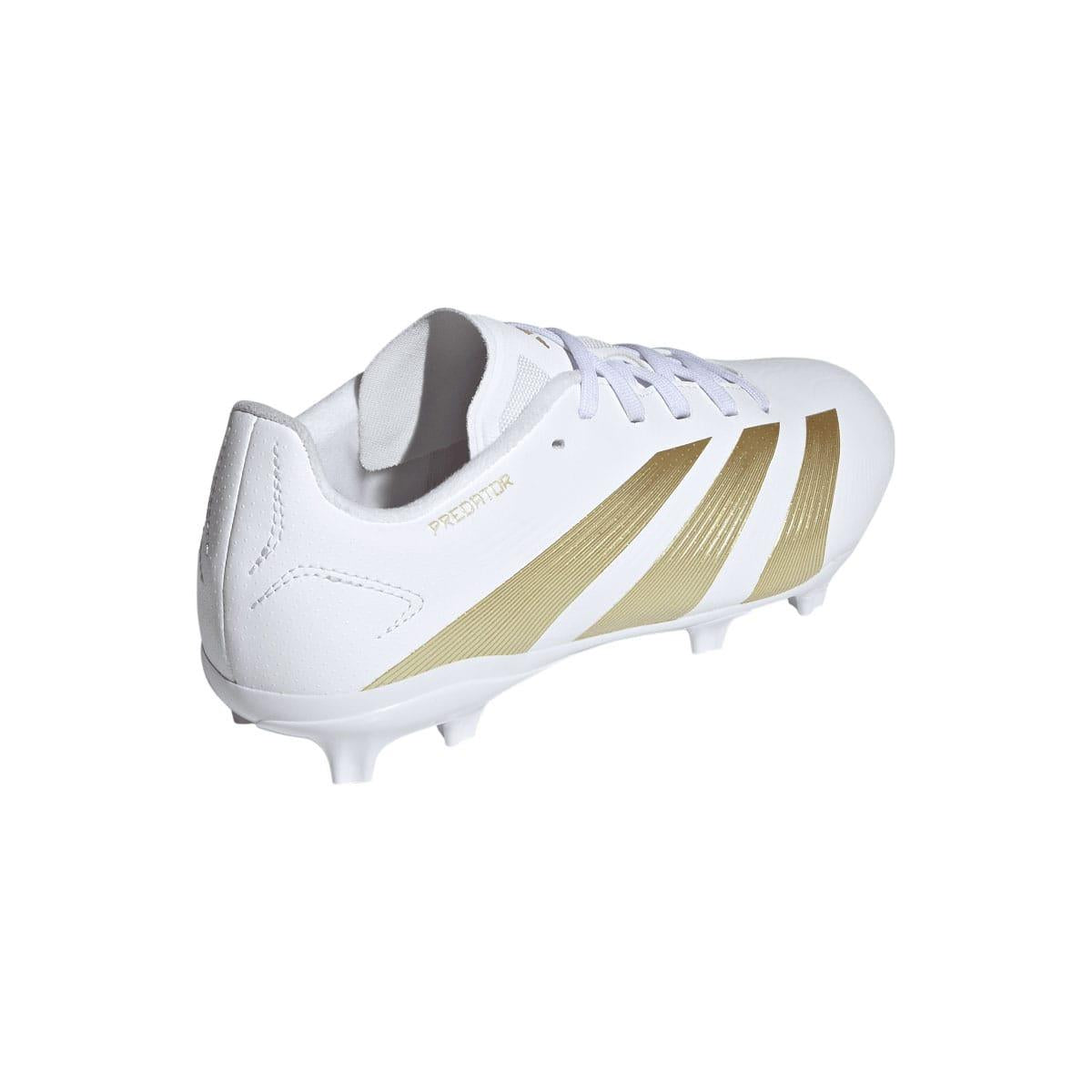 White - Close up - Adidas Childrens-Kids Predator League Firm Ground Boots