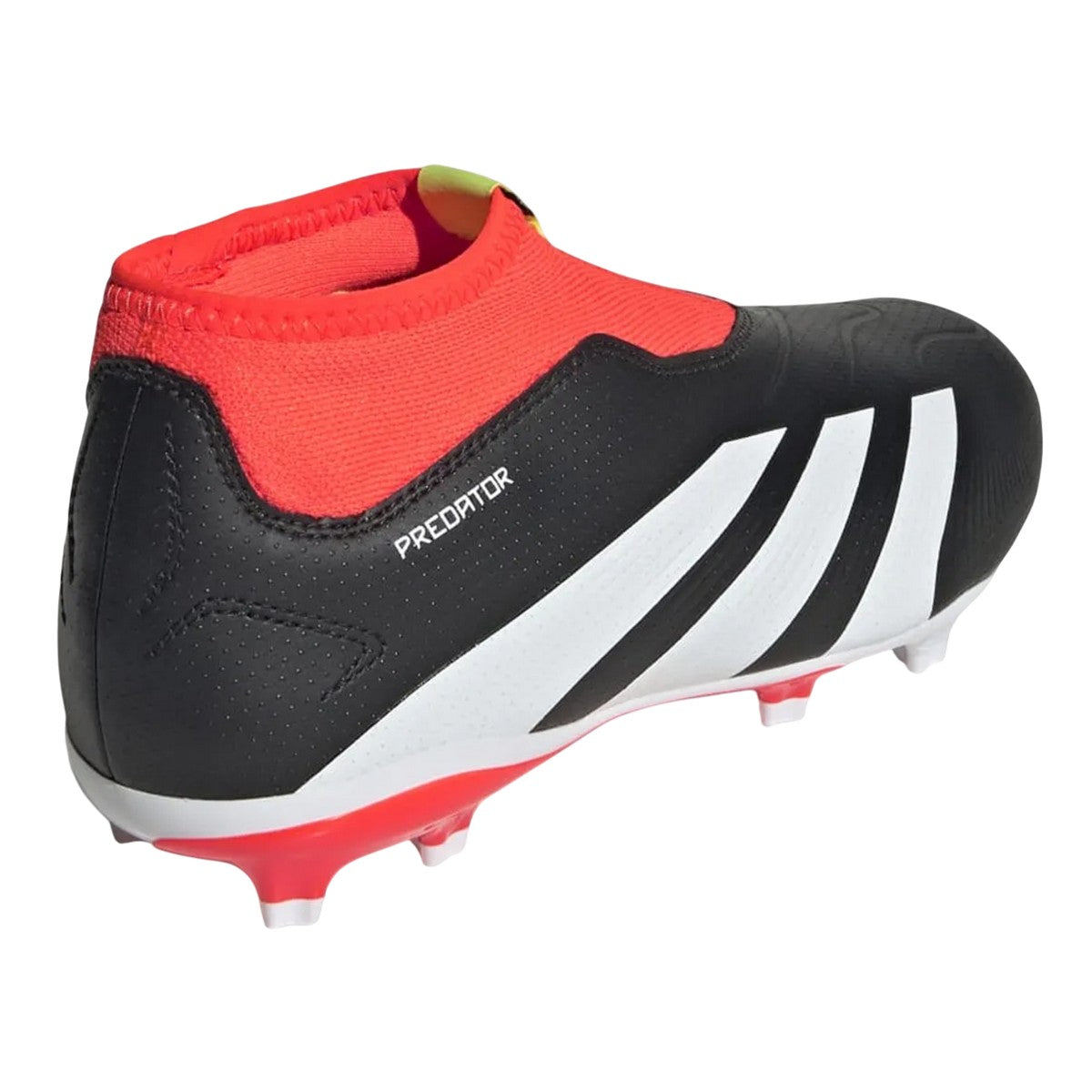 Black-White - Back - Adidas Childrens-Kids Predator League Firm Ground Boots