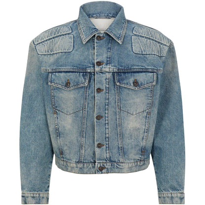 Turquoise-Aqua - Front - Boss Mens Little Rock Chest Pocket Denim Jacket