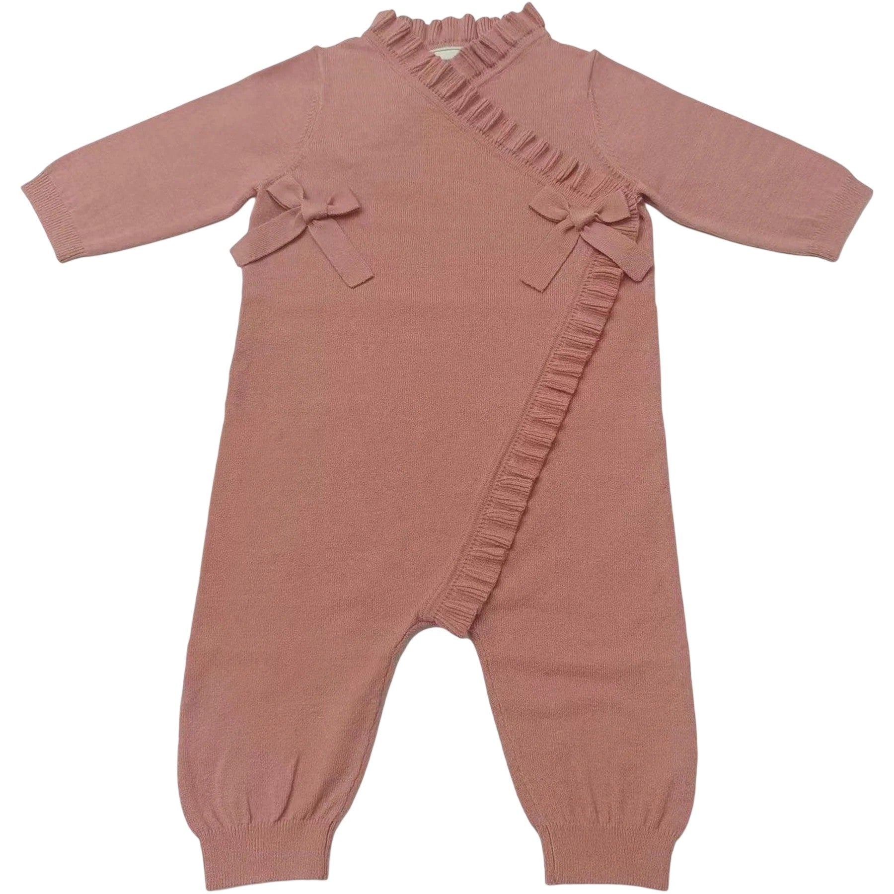 Ballet Pink - Front - Jack Wills Baby Ruffled Babygrow