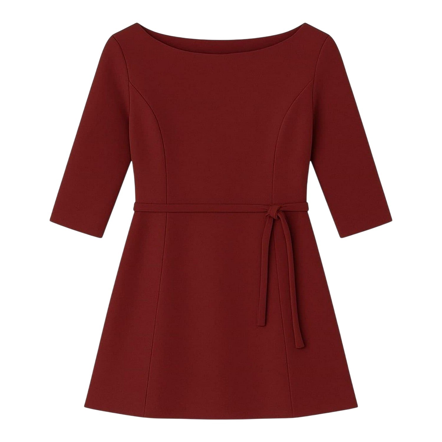 Burgundy - Front - I Saw It First Womens-Ladies Ponte Mini Dress