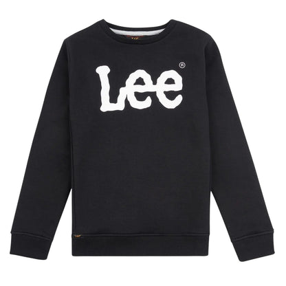 Black Print - Front - Lee Boys Jeans Wobbly Crew Neck Sweatshirt