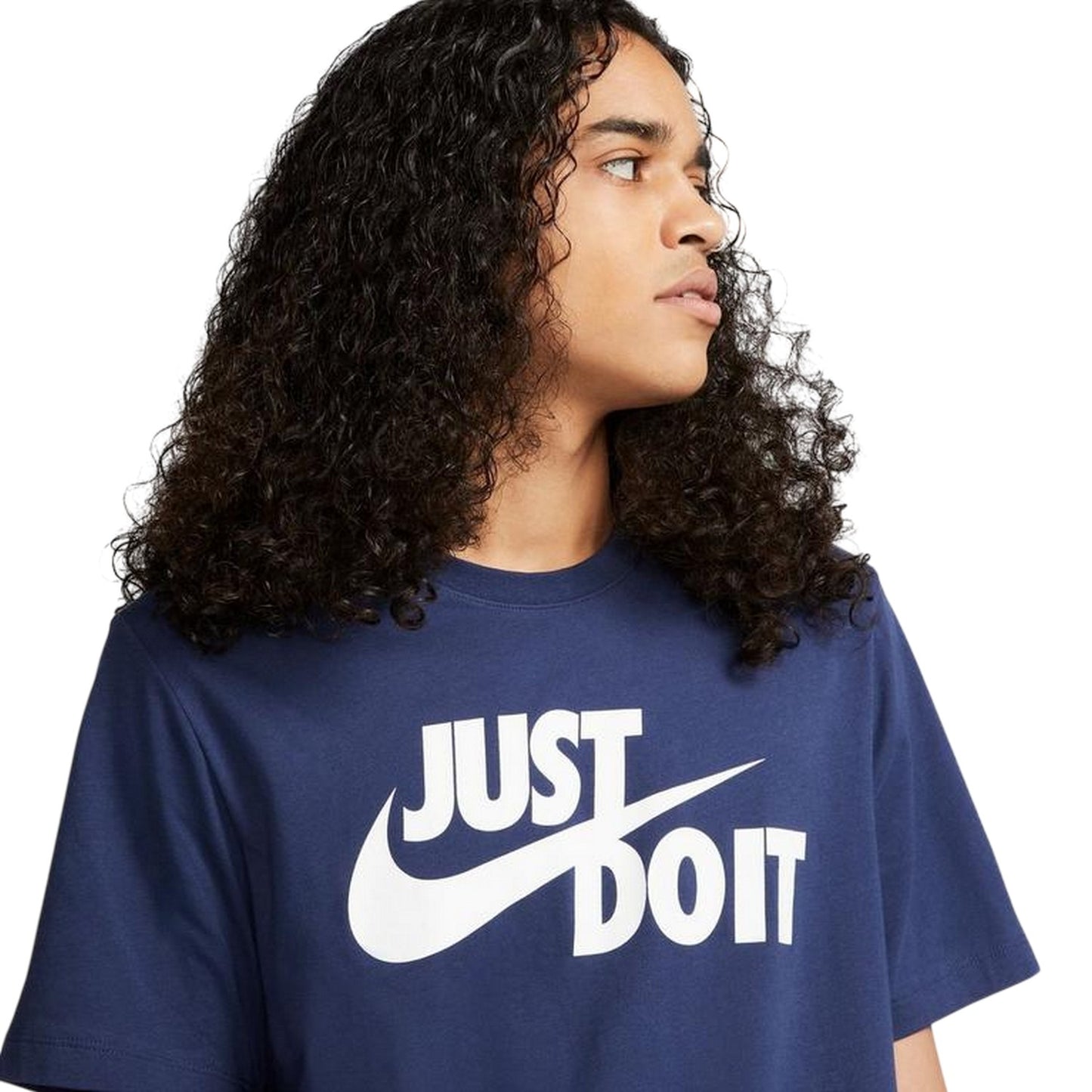 Midnight Navy - Side - Nike Mens Just Do It Swoosh T-Shirt