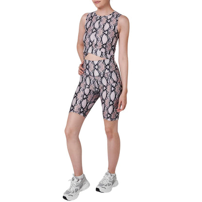 White Print - Pack Shot - West Seventy Nine Womens-Ladies Snake Print Cycling Shorts