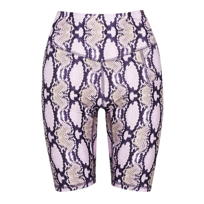 White Print - Front - West Seventy Nine Womens-Ladies Snake Print Cycling Shorts