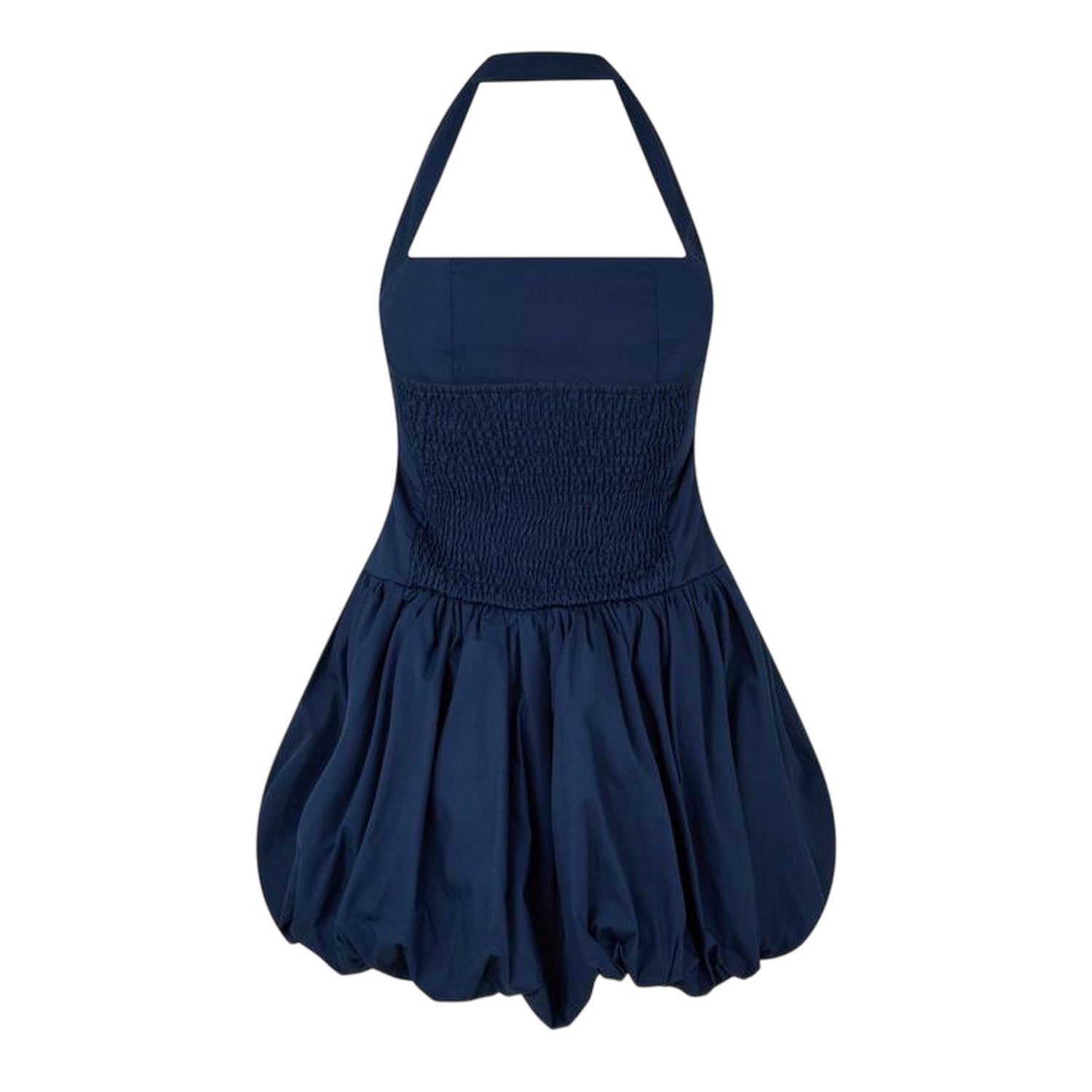 Navy - Back - AmyLynn Womens-Ladies Halter Neck Mini Dress